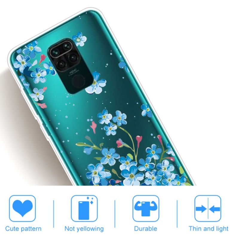 Hoesje voor Xiaomi Redmi Note 9 Boeket Blauwe Bloemen