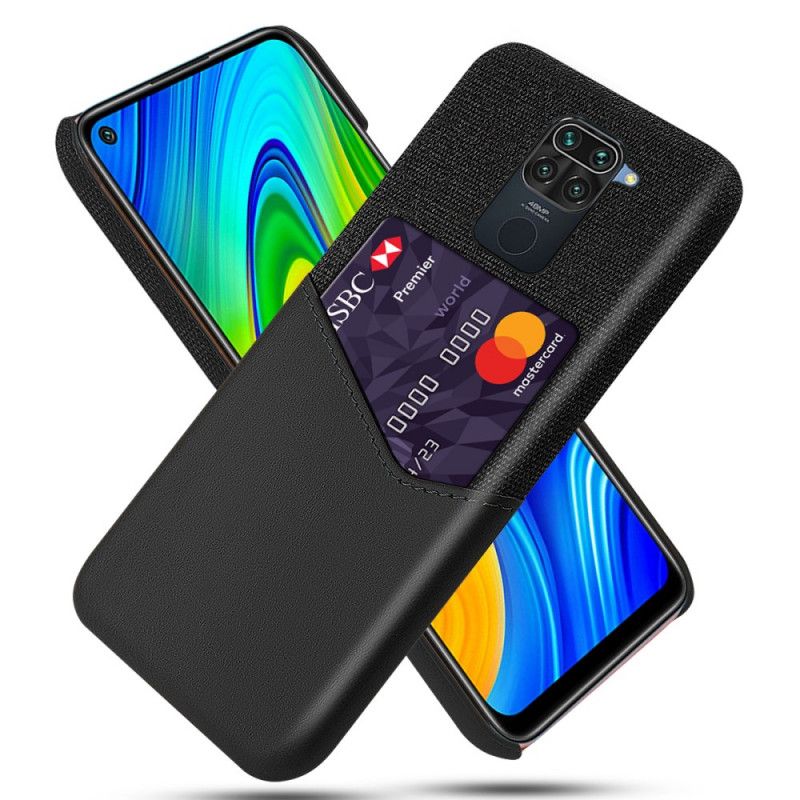 Hoesje voor Xiaomi Redmi Note 9 Grijs Zwart Ksq Kaarthouder