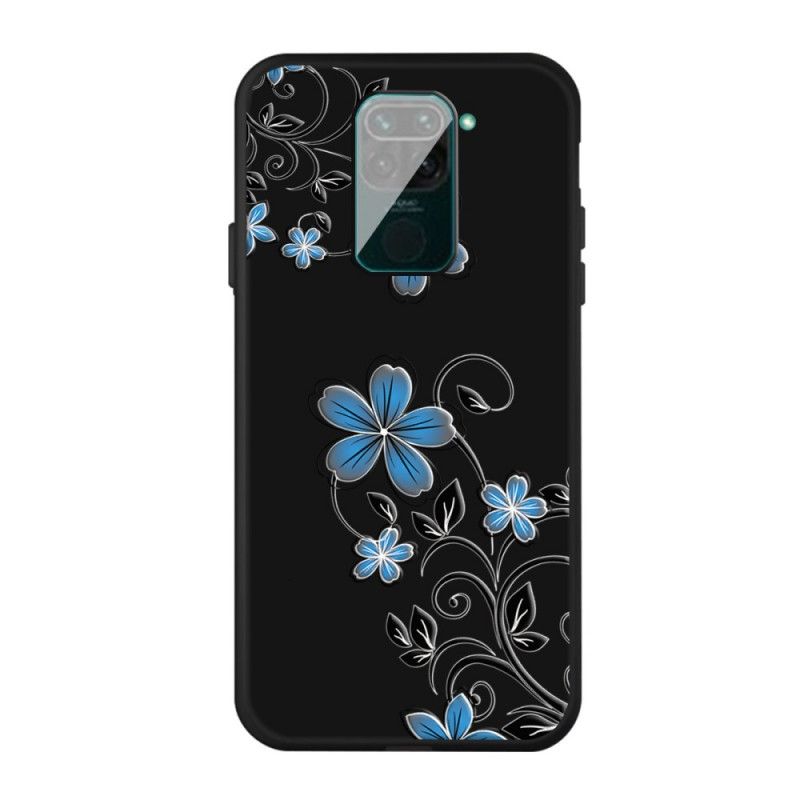 Hoesje Xiaomi Redmi Note 9 Blauwe Bloemen