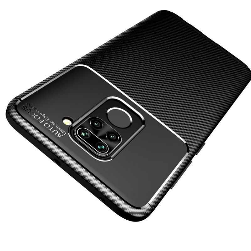 Hoesje Xiaomi Redmi Note 9 Donkerblauw Zwart Flexibele Koolstofvezel