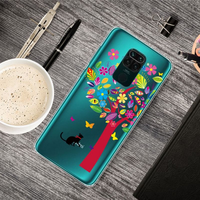 Hoesje Xiaomi Redmi Note 9 Kat Onder De Gekleurde Boom