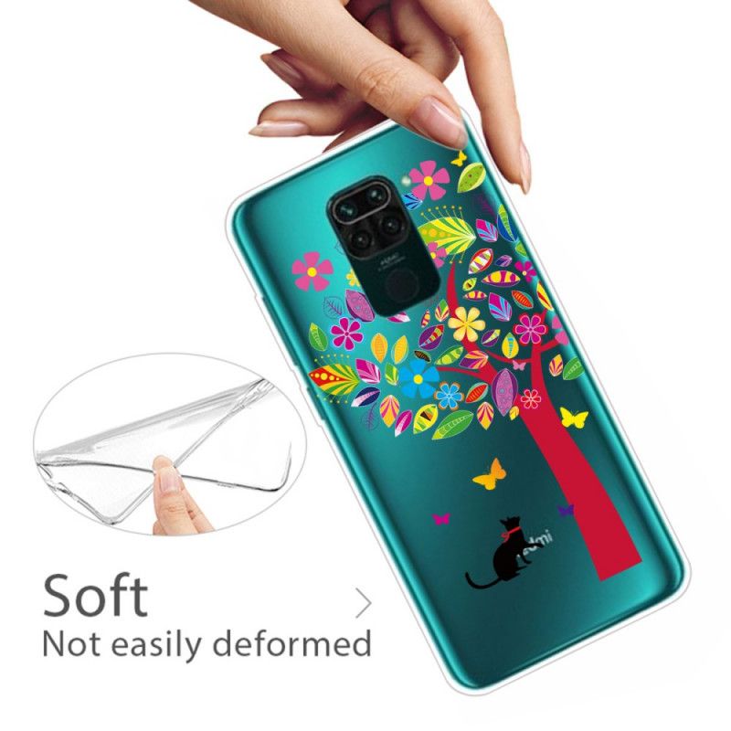 Hoesje Xiaomi Redmi Note 9 Kat Onder De Gekleurde Boom