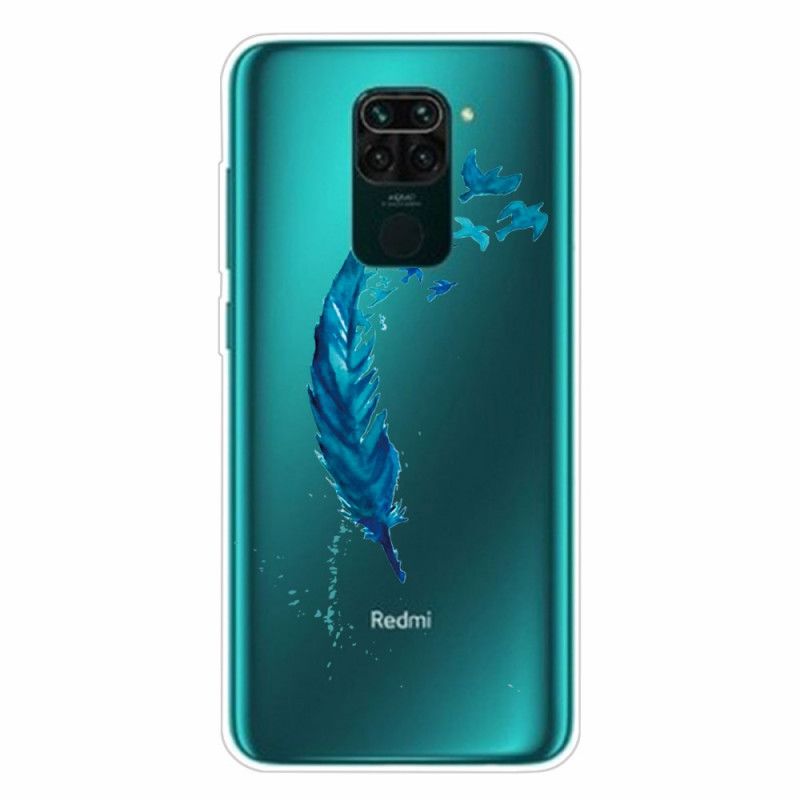 Hoesje Xiaomi Redmi Note 9 Mooie Blauwe Veer