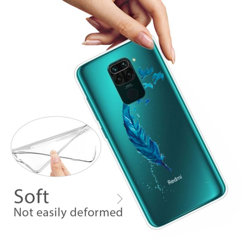 Hoesje Xiaomi Redmi Note 9 Mooie Blauwe Veer