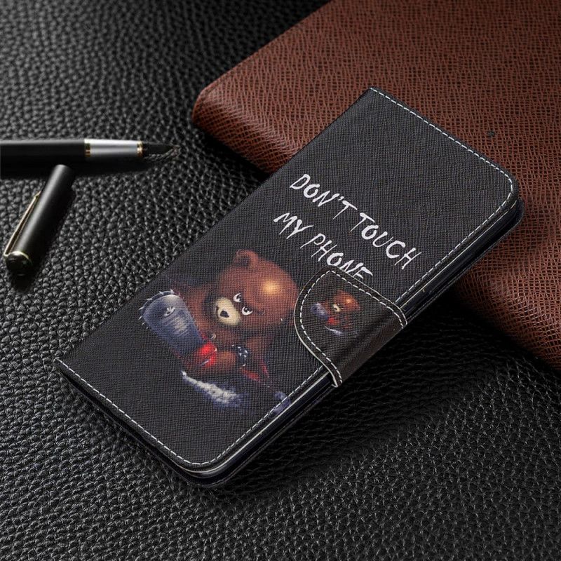 Leren Hoesje Xiaomi Redmi Note 9 Gevaarlijke Beer