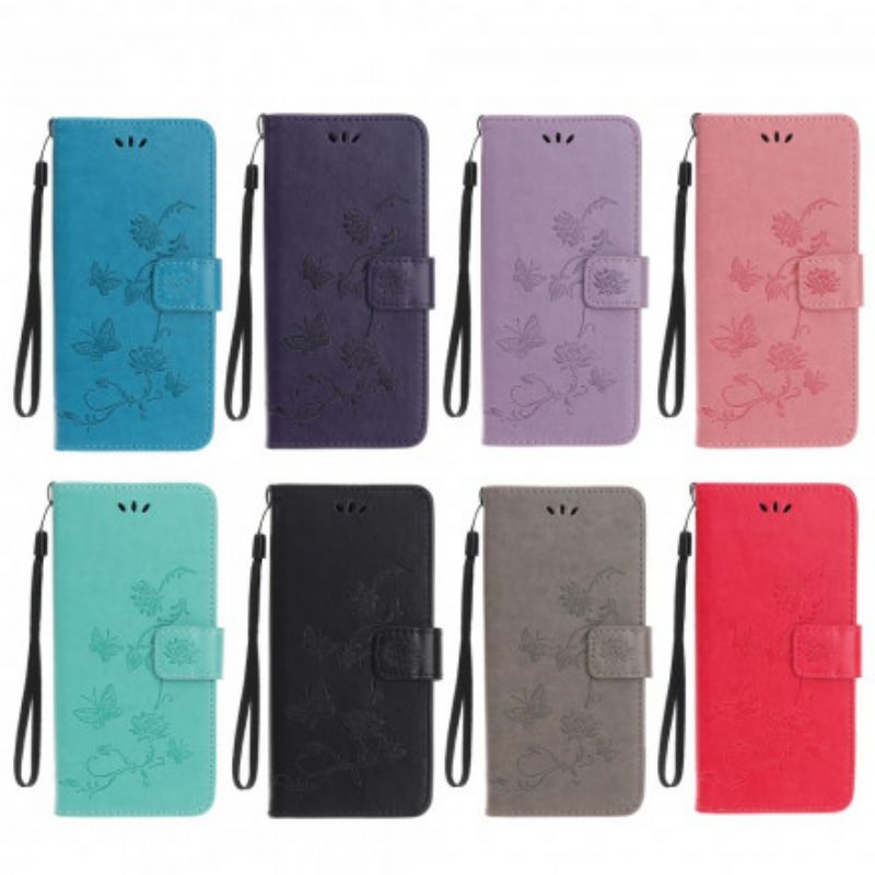 Folio-hoesje Xiaomi Mi 11 Lite 5g Ne / Mi 11 Lite 4g / 5g Telefoonhoesje Vlinders En Bloemen