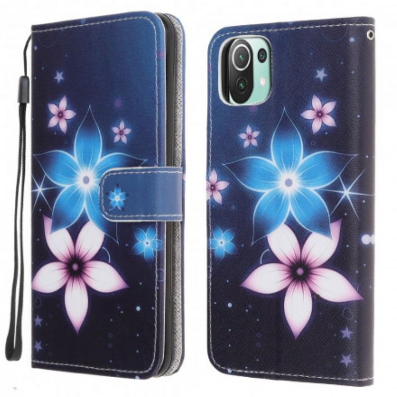 Leren Hoesje Xiaomi Mi 11 Lite 5g Ne / Mi 11 Lite 4g / 5g Bloemen