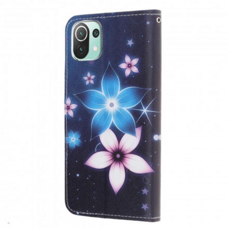 Leren Hoesje Xiaomi Mi 11 Lite 5g Ne / Mi 11 Lite 4g / 5g Bloemen