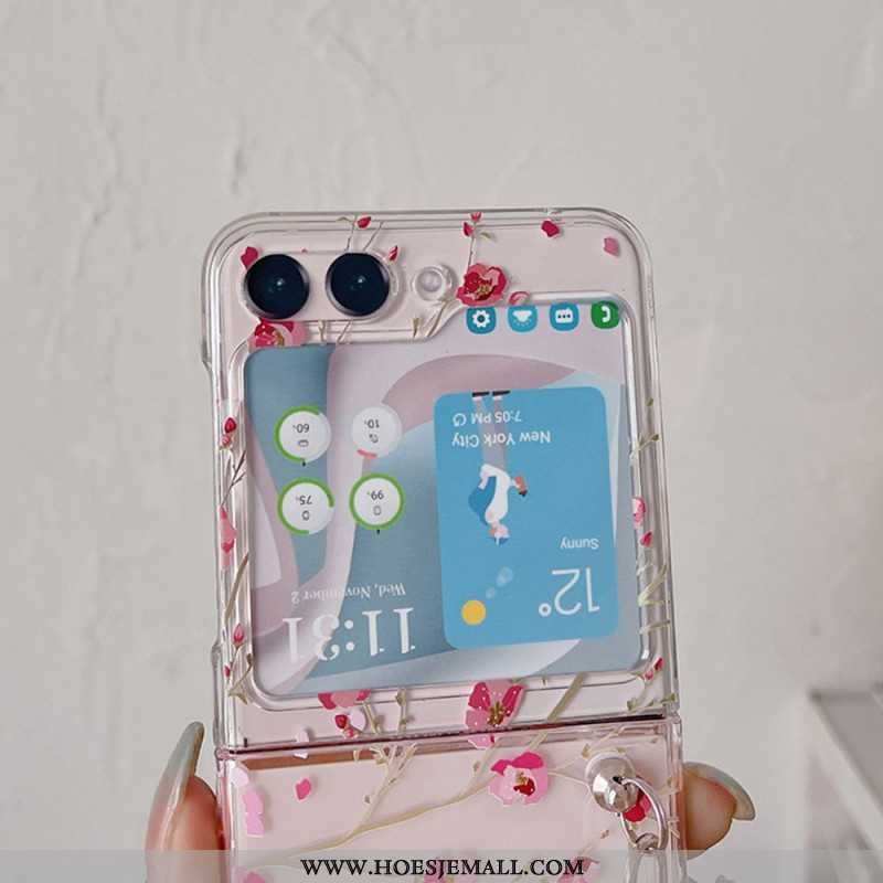 Case Hoesje Samsung Galaxy Z Flip 5 Telefoonhoesje Transparant Bloemrijk