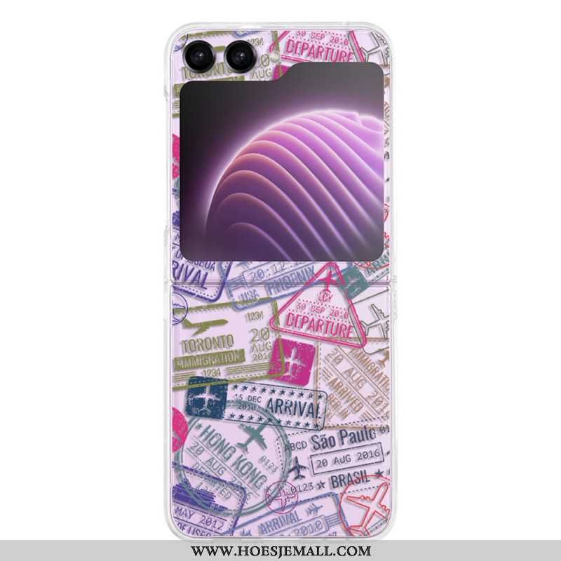 Case Hoesje Samsung Galaxy Z Flip 5 Telefoonhoesje Transparant Reizen