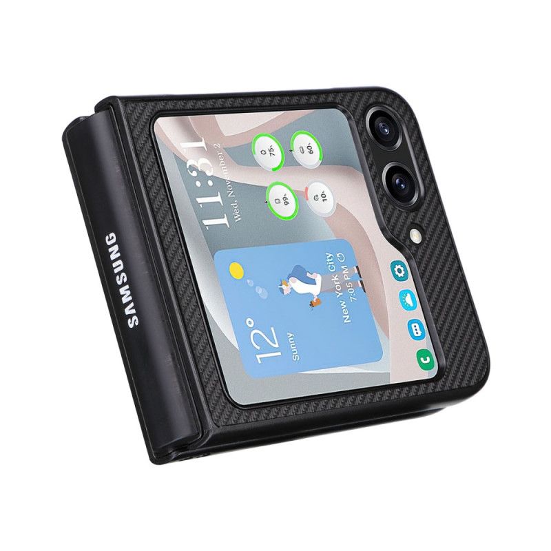 Hoesje Samsung Galaxy Z Flip 5 Klassieke Koolstofvezel