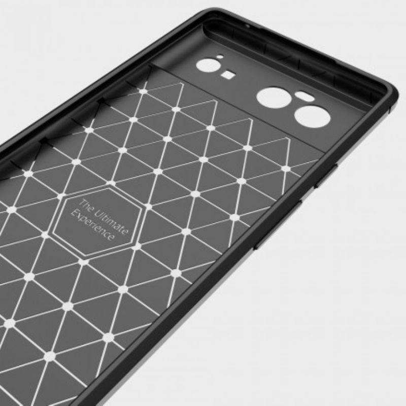 Case Hoesje Google Pixel 6 Pro Telefoonhoesje Geborstelde Koolstofvezel