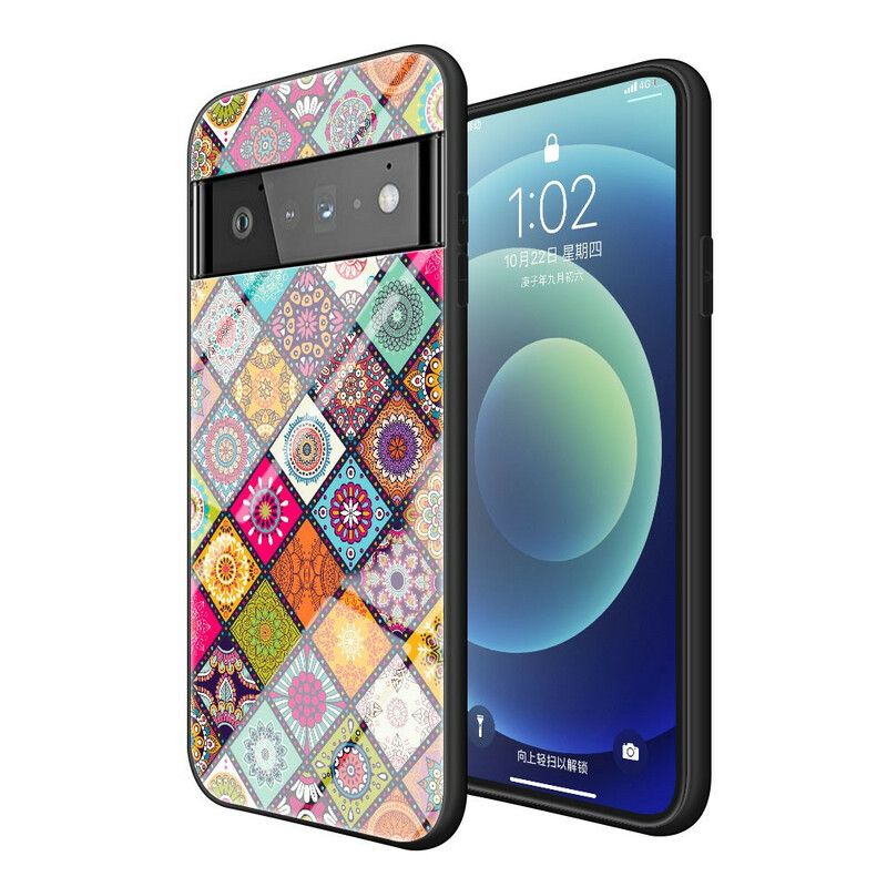 Cover Hoesje Google Pixel 6 Pro Telefoonhoesje Magnetische Patchwork Houder