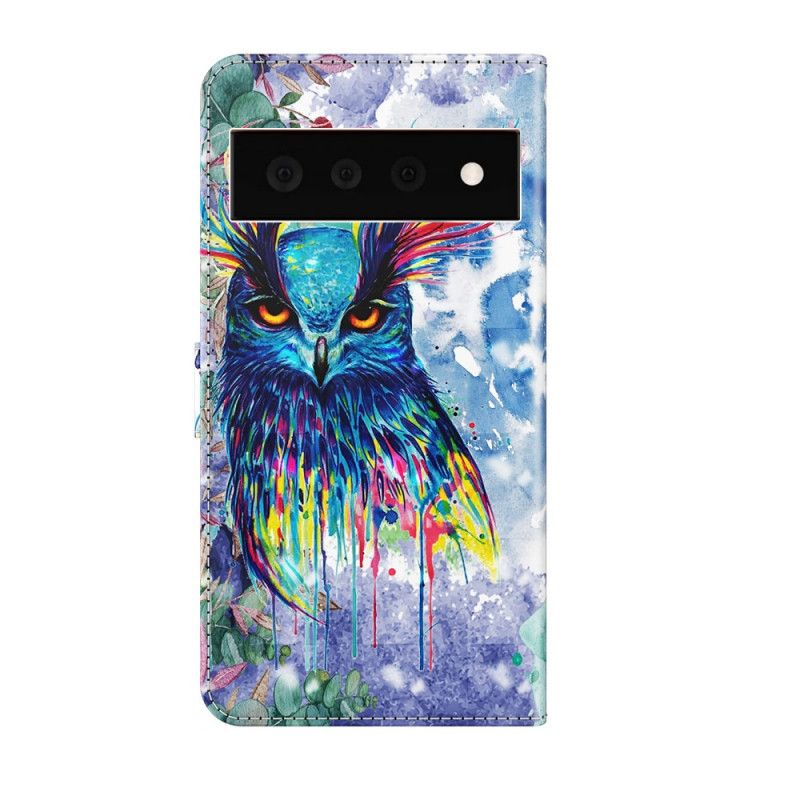 Folio-hoesje Google Pixel 6 Pro Aquarel Vogel