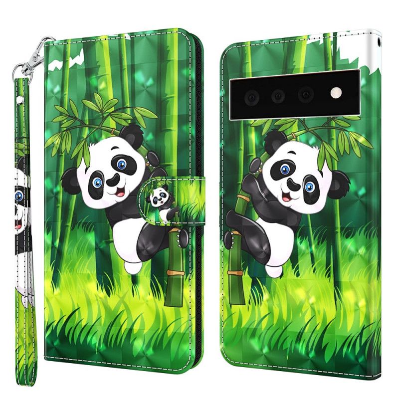 Folio-hoesje Google Pixel 6 Pro Panda En Bamboe