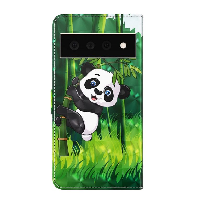 Folio-hoesje Google Pixel 6 Pro Panda En Bamboe