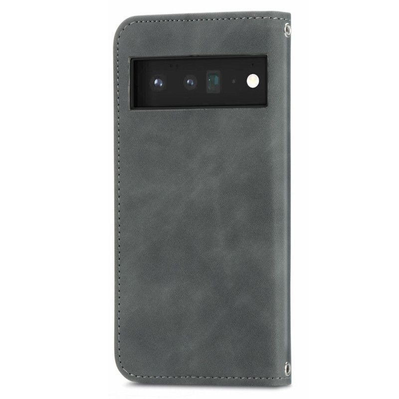 Folio-hoesje Google Pixel 6 Pro Skin-touch Vintage Design Bescherming Hoesje