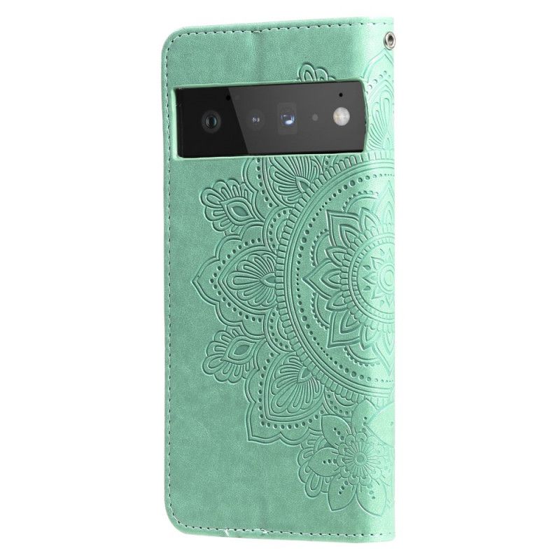 Folio-hoesje Google Pixel 6 Pro Telefoonhoesje Bloemenmandala