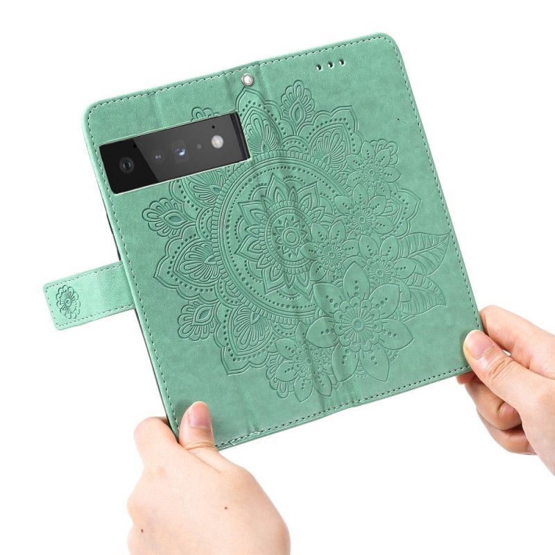 Folio-hoesje Google Pixel 6 Pro Telefoonhoesje Bloemenmandala