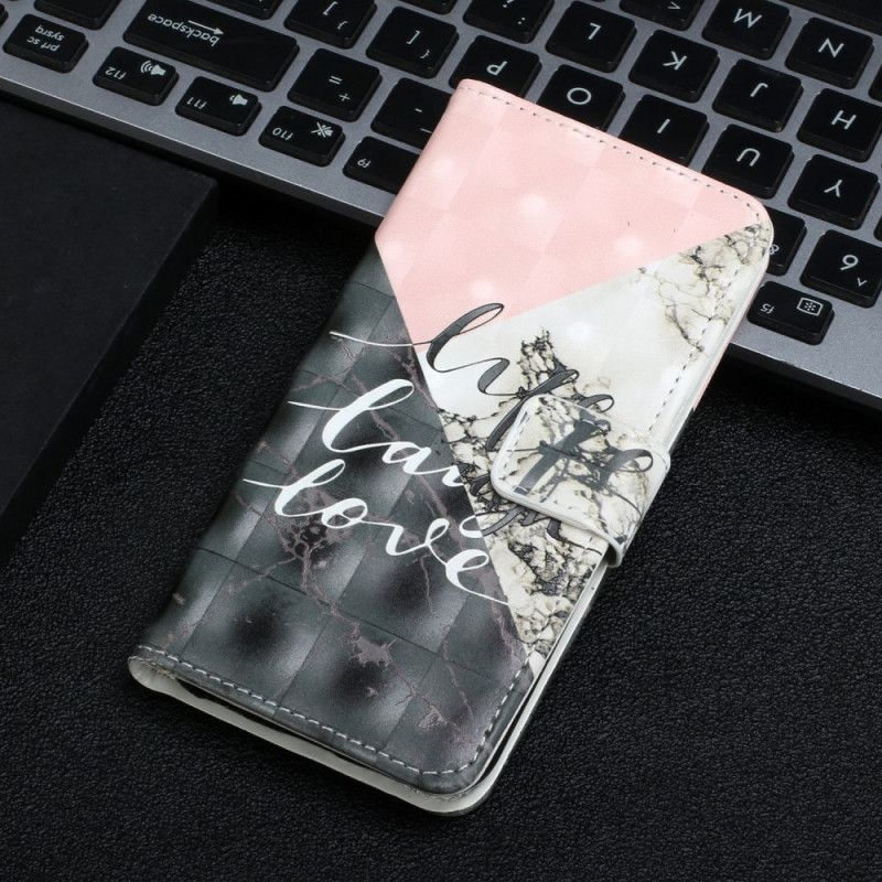 Leren Hoesje Google Pixel 6 Pro Leven Lach Liefde Bescherming Hoesje