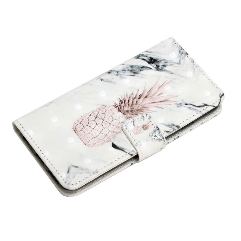 Leren Hoesje Google Pixel 6 Pro Lichtvlek Ananas Bescherming Hoesje