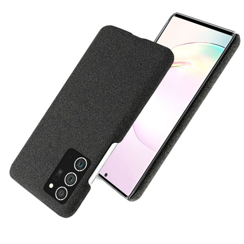 Case Hoesje Samsung Galaxy Note 20 Ultra Grijs Zwart Telefoonhoesje Ksq Stof Textuur