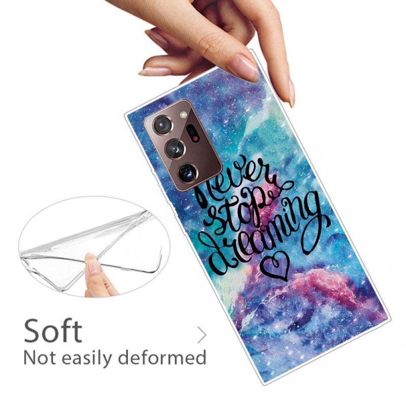 Case Hoesje Samsung Galaxy Note 20 Ultra Telefoonhoesje Stop Nooit Met Dromen Gekleurd