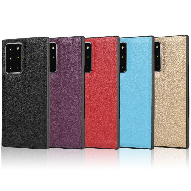 Flip Case Leren Samsung Galaxy Note 20 Ultra Rood Zwart Afneembaar Lychee Leer