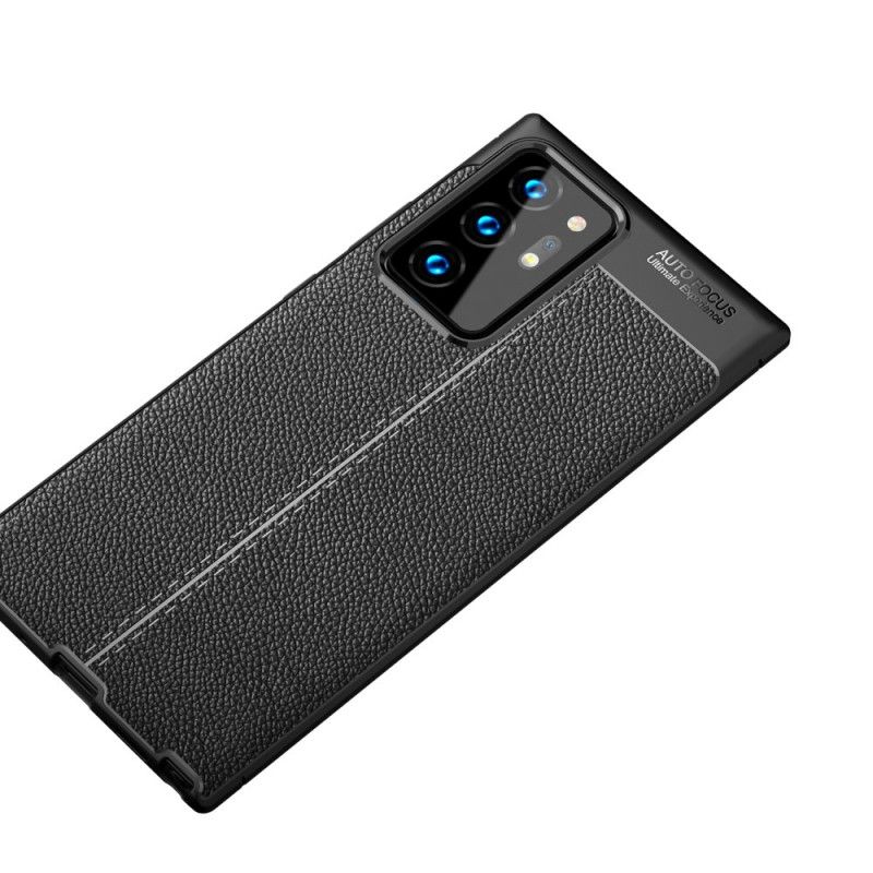 Hoesje Samsung Galaxy Note 20 Ultra Rood Zwart Flexibele Koolstofvezeltextuur