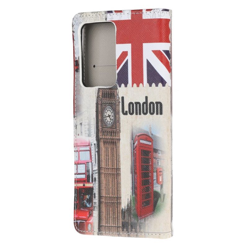 Leren Hoesje Samsung Galaxy Note 20 Ultra Leven In Londen