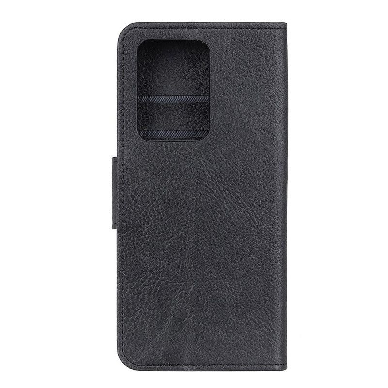 Leren Hoesje Samsung Galaxy Note 20 Ultra Rood Zwart Telefoonhoesje Mat Lychee Leereffect