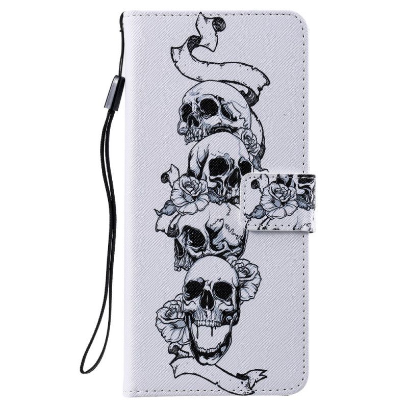 Leren Hoesje Samsung Galaxy Note 20 Ultra Schedelbanner