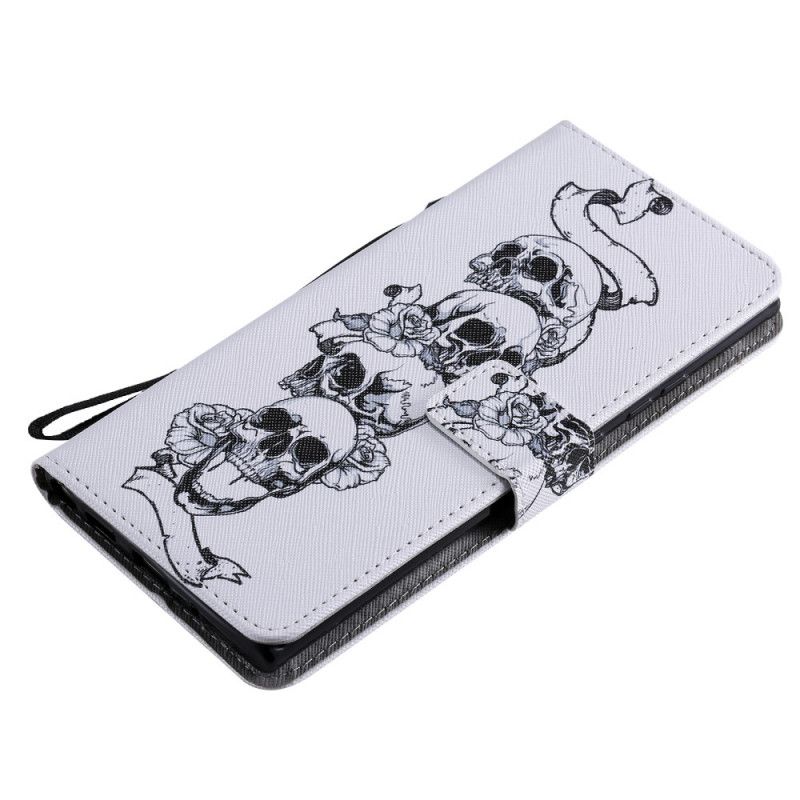 Leren Hoesje Samsung Galaxy Note 20 Ultra Schedelbanner