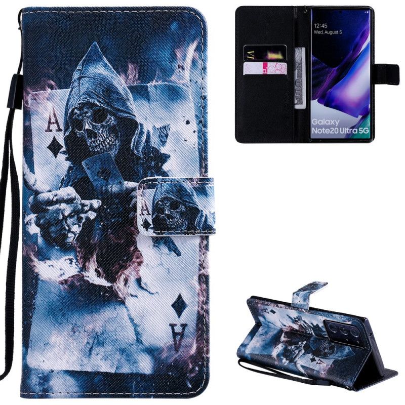 Leren Hoesje Samsung Galaxy Note 20 Ultra Telefoonhoesje Games Of Death