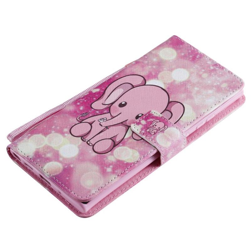 Leren Hoesje voor Samsung Galaxy Note 20 Ultra Baby Roze Olifant