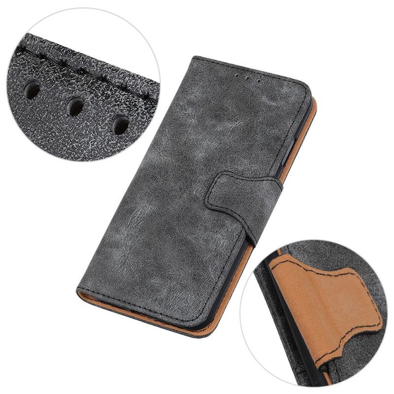 Leren Hoesje voor Samsung Galaxy Note 20 Ultra Bruin Zwart Vintage Splitleer