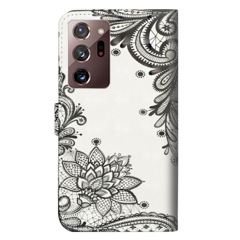 Leren Hoesje voor Samsung Galaxy Note 20 Ultra Chique Kant