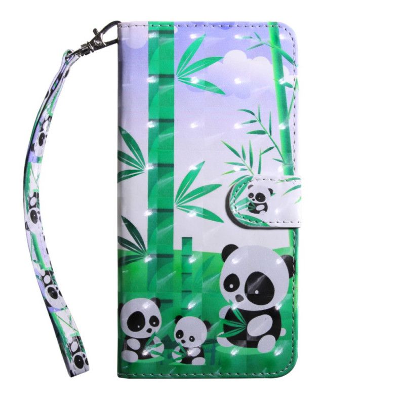 Leren Hoesje voor Samsung Galaxy Note 20 Ultra Pandafamilie