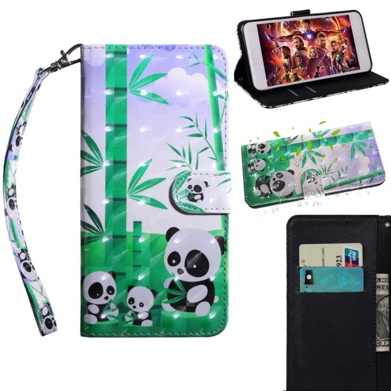 Leren Hoesje voor Samsung Galaxy Note 20 Ultra Pandafamilie