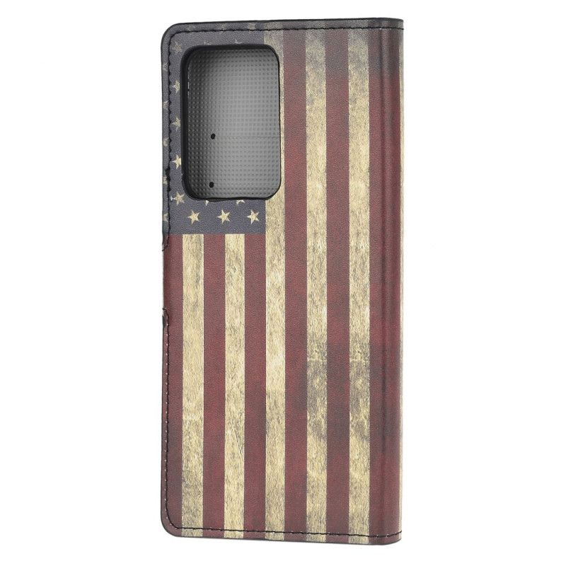 Leren Hoesje voor Samsung Galaxy Note 20 Ultra Usa Vlag