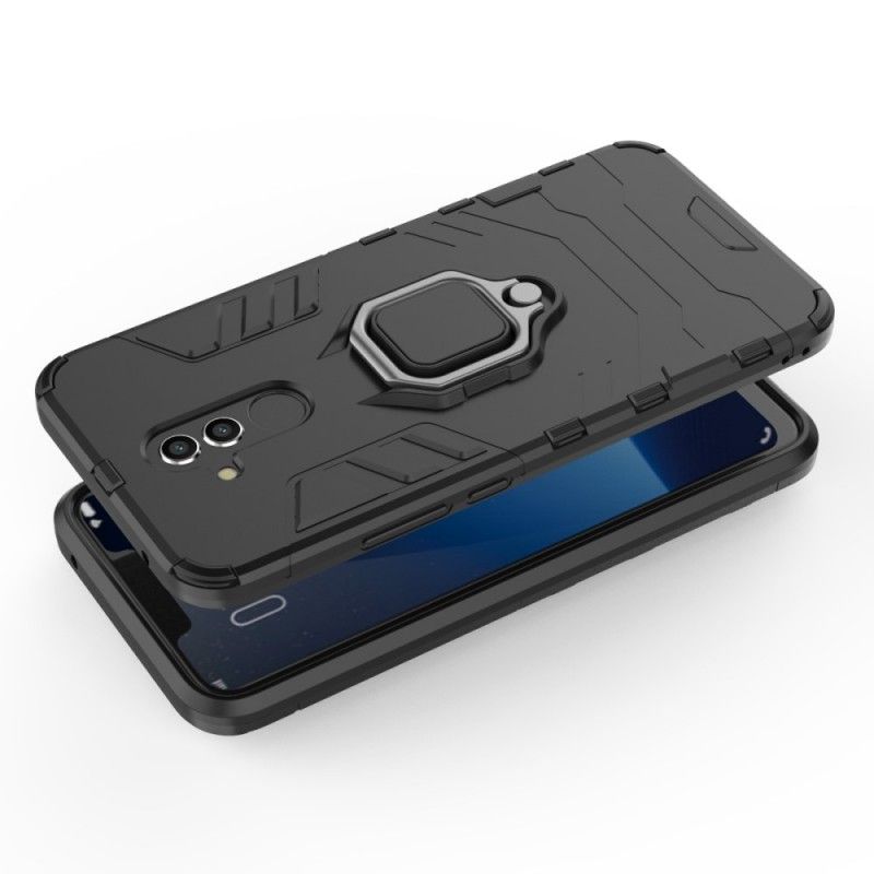 Case Hoesje Huawei Mate 20 Lite Rood Zwart Telefoonhoesje Resistente Ring