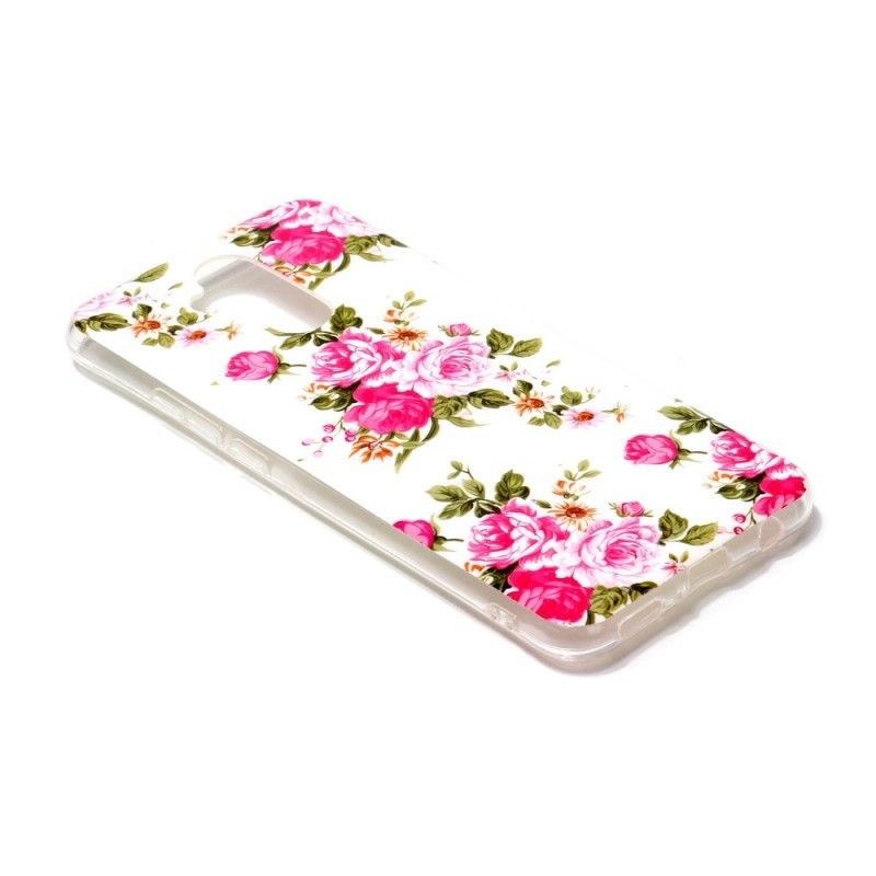 Case Hoesje Huawei Mate 20 Lite Telefoonhoesje Fluorescerende Vrijheidsbloemen