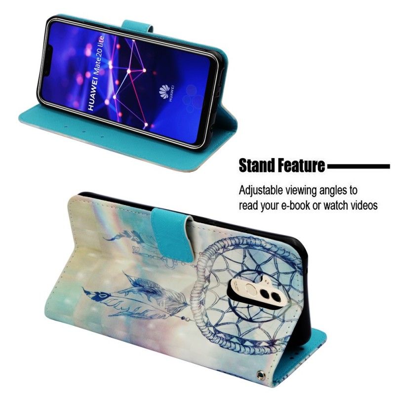 Flip Case Leren Huawei Mate 20 Lite 3D Dromenvanger