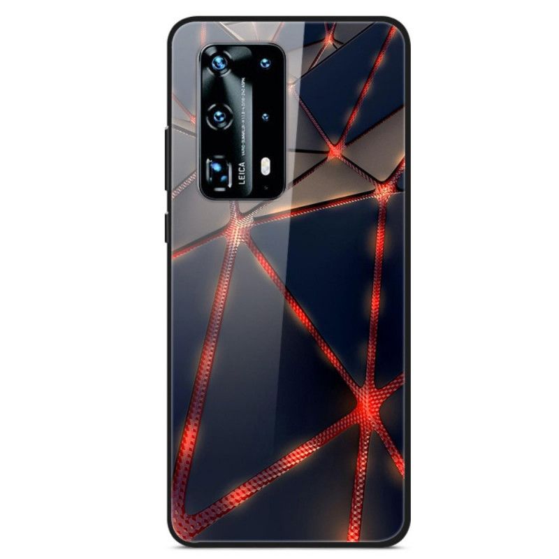 Case Hoesje Huawei P40 Telefoonhoesje Gehard Rood Straalglas