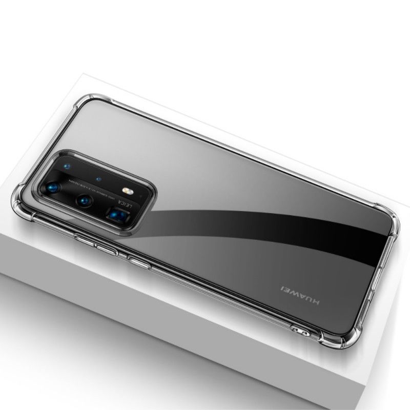 Case Hoesje Huawei P40 Telefoonhoesje Transparante Leeu Beschermkussens