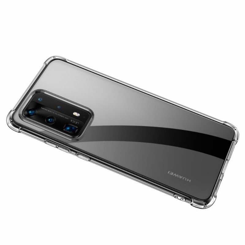 Case Hoesje Huawei P40 Telefoonhoesje Transparante Leeu Beschermkussens