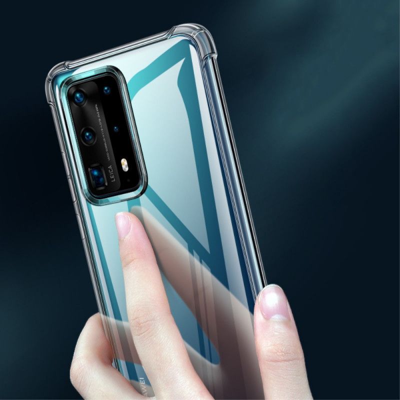 Case Hoesje Huawei P40 Telefoonhoesje Transparante Leeu Beschermkussens