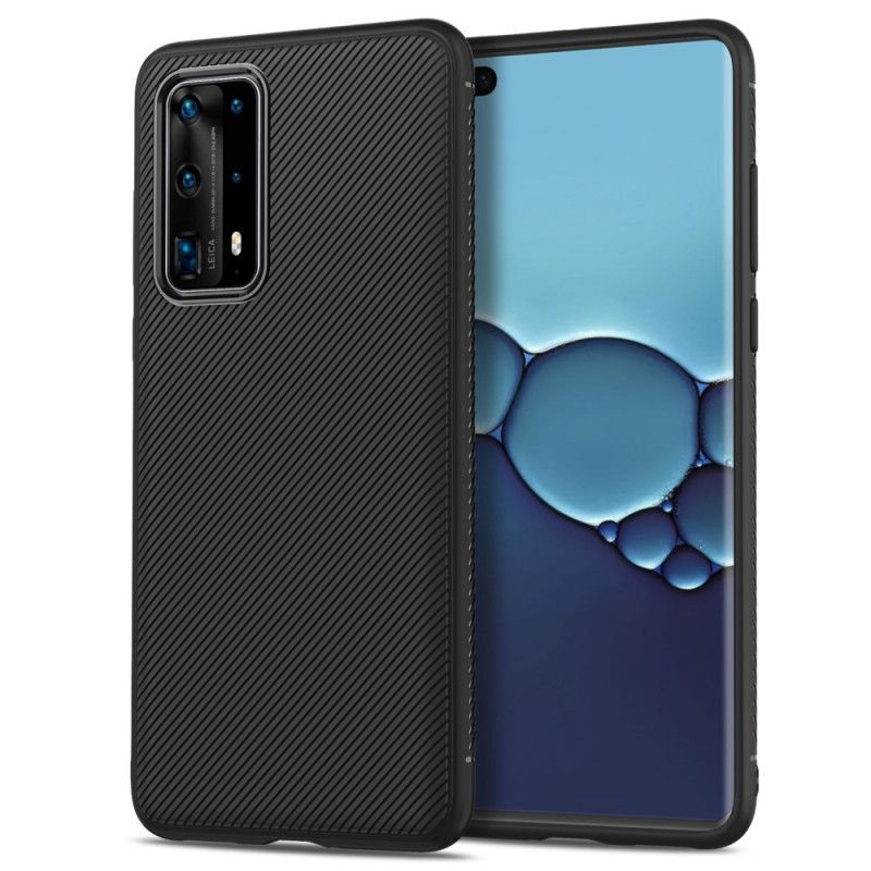 Cover Hoesje Huawei P40 Donkerblauw Telefoonhoesje Twill-Serie Jazz