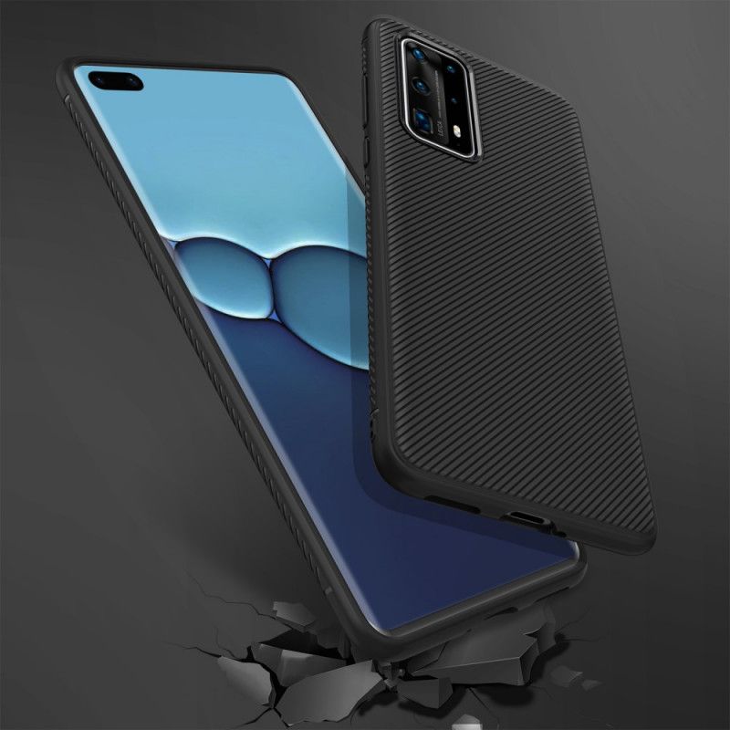 Cover Hoesje Huawei P40 Donkerblauw Telefoonhoesje Twill-Serie Jazz