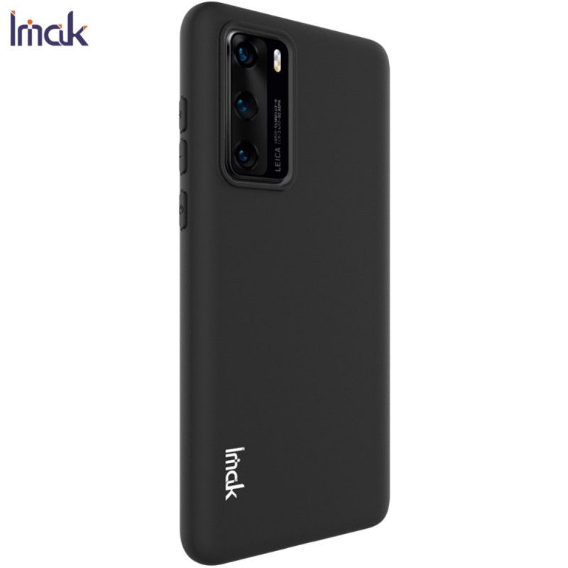 Cover Hoesje Huawei P40 Donkerblauw Zwart Telefoonhoesje Uc-1 Serie Siliconen Mat Imak